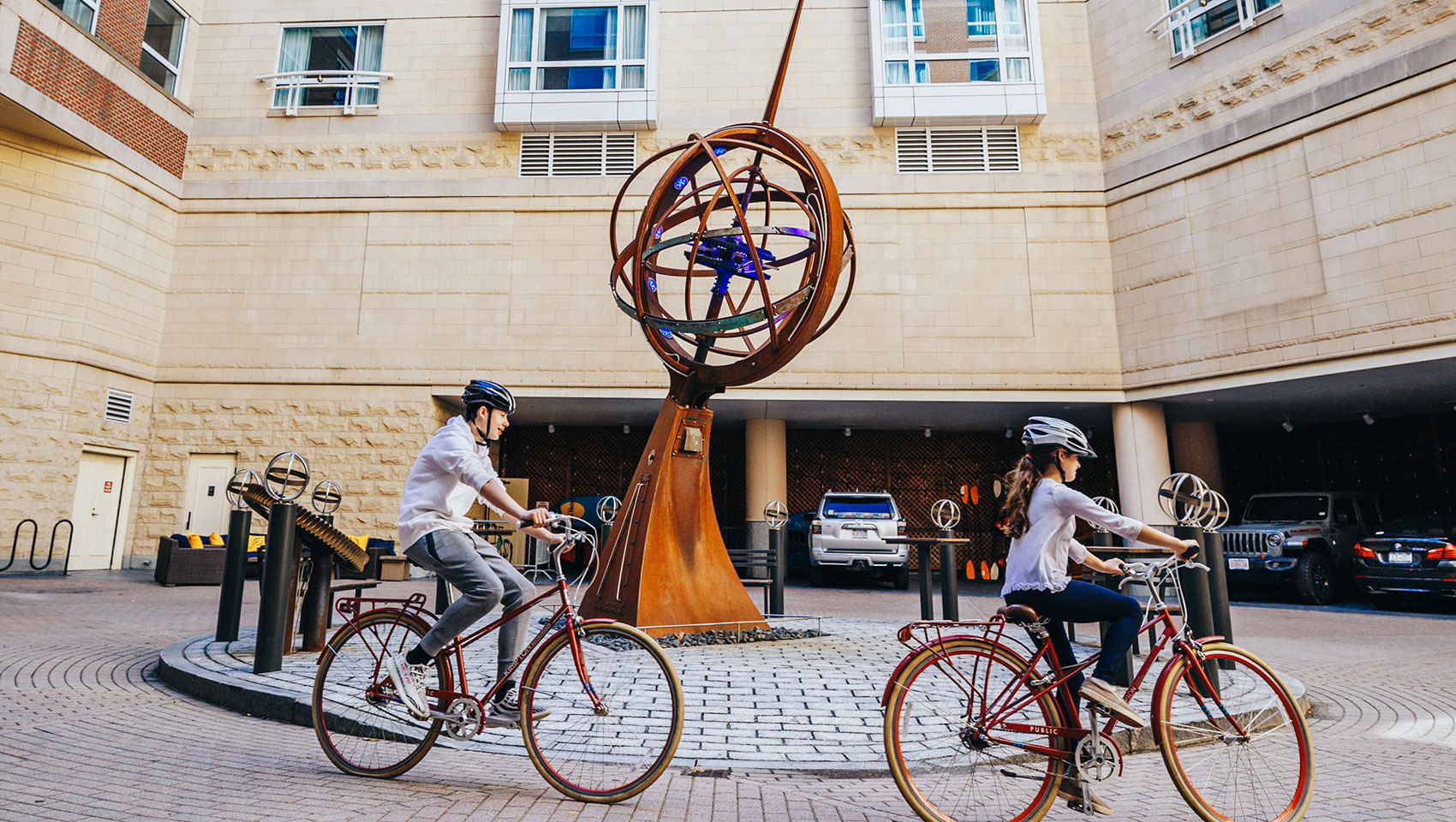 Bikes in front of hotel