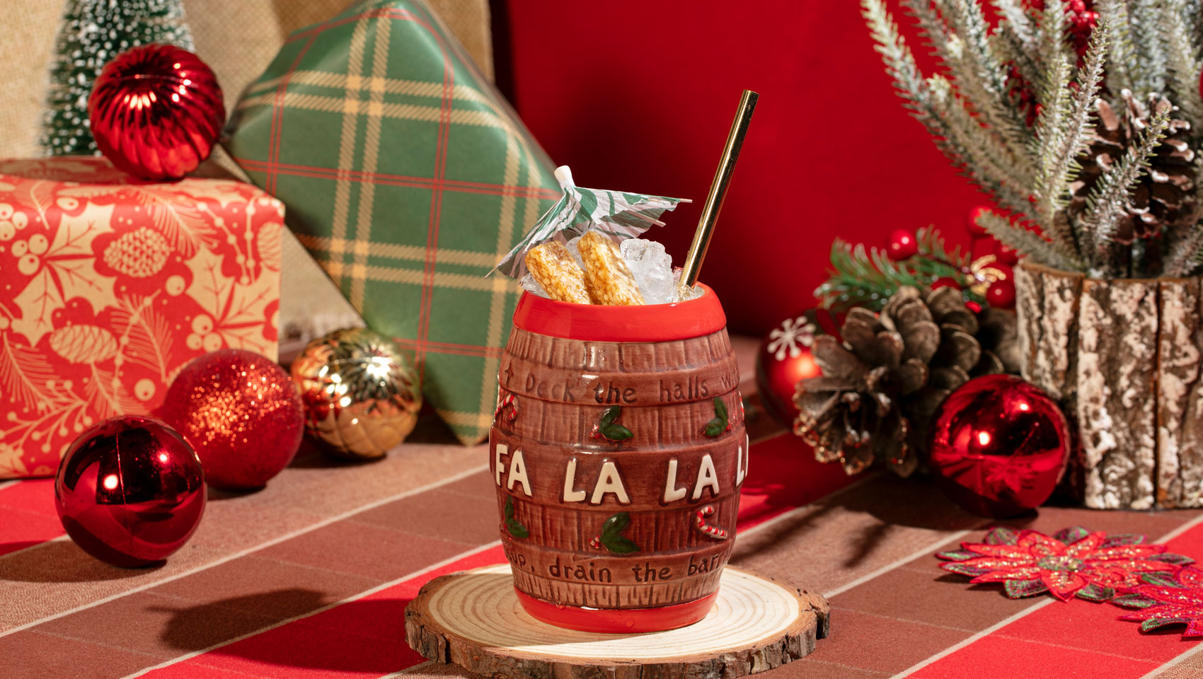 miracle bar cocktails and ornaments