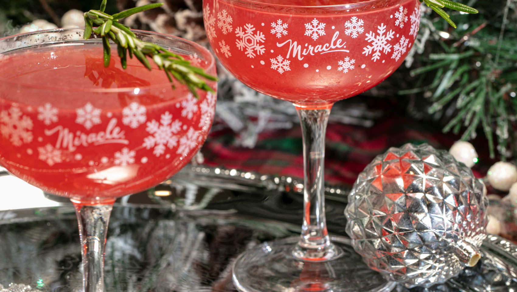 miracle bar cocktails and ornaments