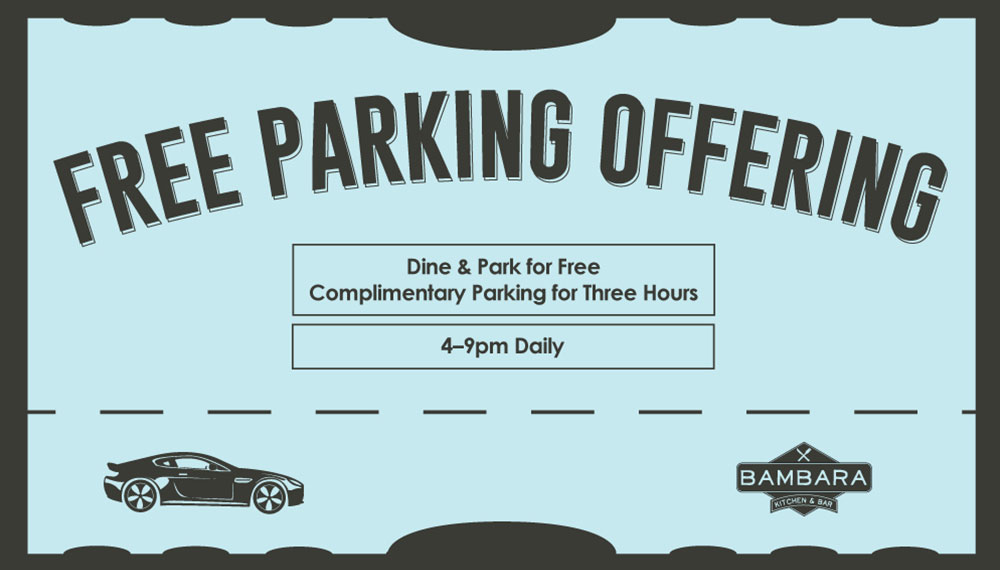 Image that says Free Parking Offer