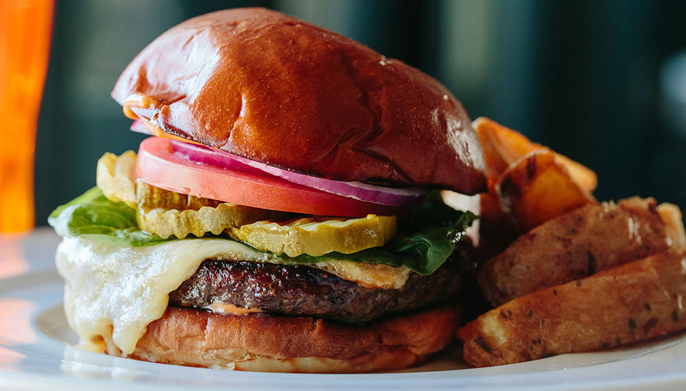 burger and fries