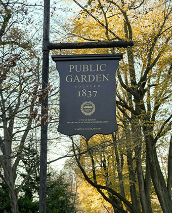 Boston Public Garden sign